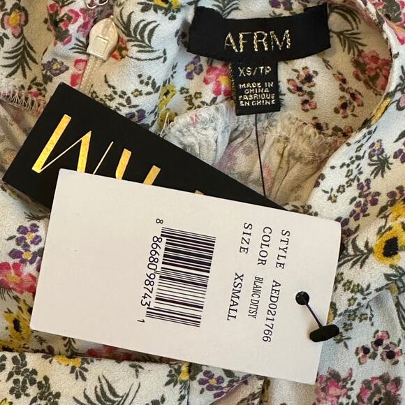 AFRM Vail Halter Maxi Blanc Ditsy - Picture 11 of 12